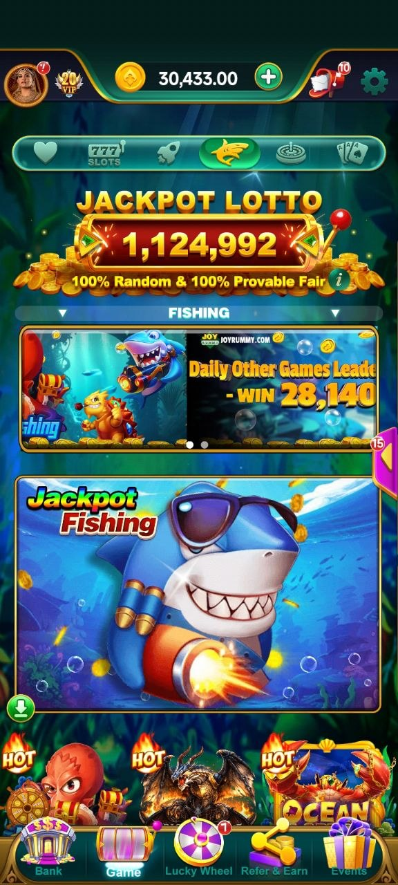 Joy Rummy reward screen